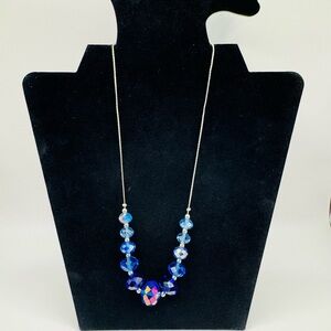 Dazzling Blue Beaded Necklace